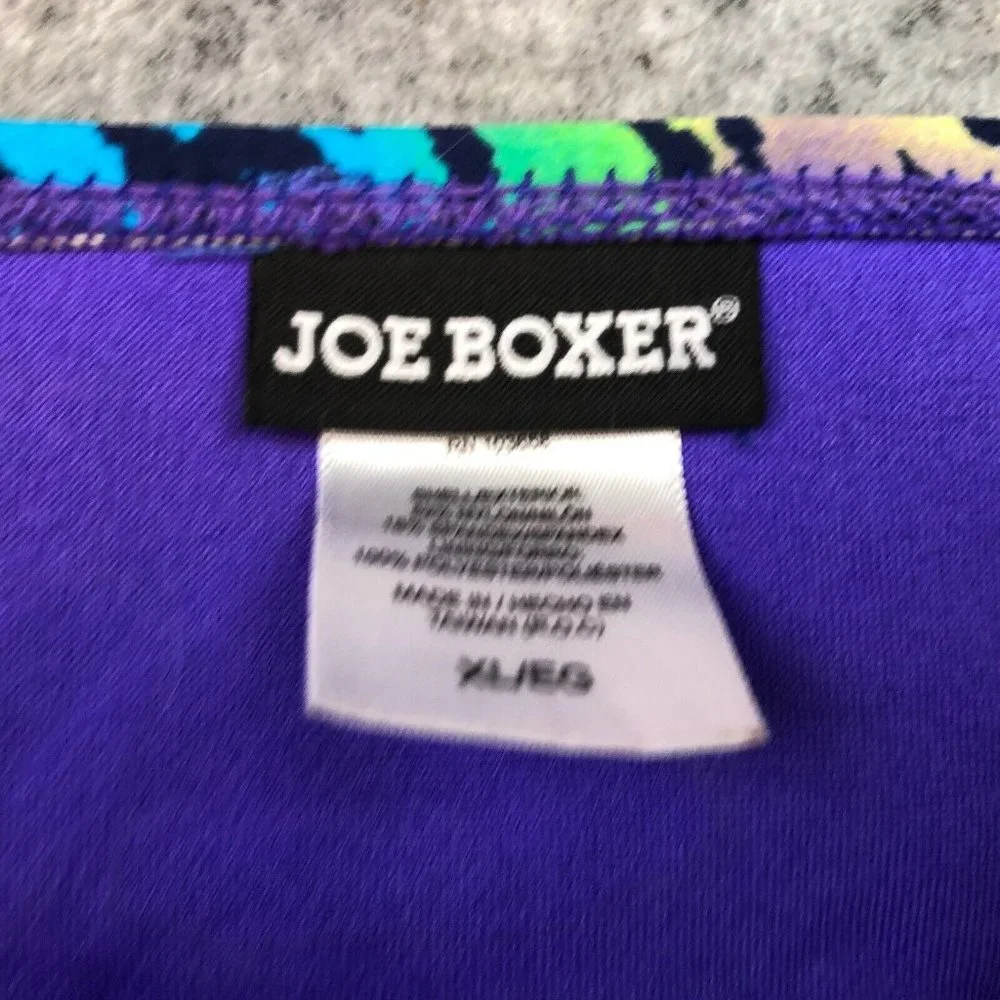 Joe Boxer Bikini Bottom XL Purple Leopard Full Coverage Bottom Side Tie Hipster